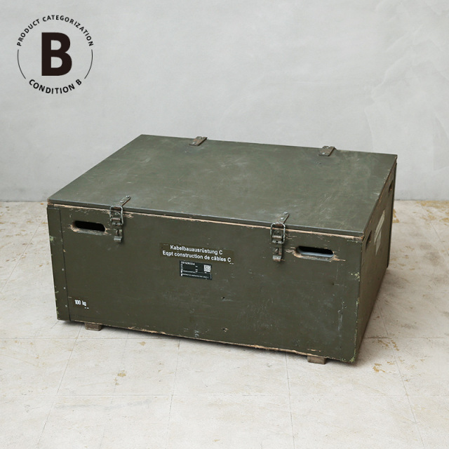 ☆今だけ15%OFF☆実物 USED スイス軍 ウッド ミリタリーボックス コンディションB【キャンペーン対象外】【個別送料】【I】