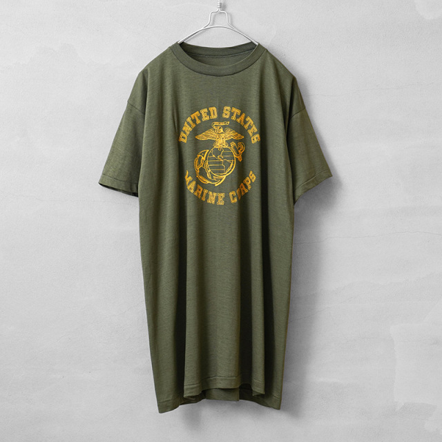 MADE IN USA デッドストック USMC（United States Marine Corps）米海兵隊 イエロープリントTシャツ【キャンペーン対象外】【I】