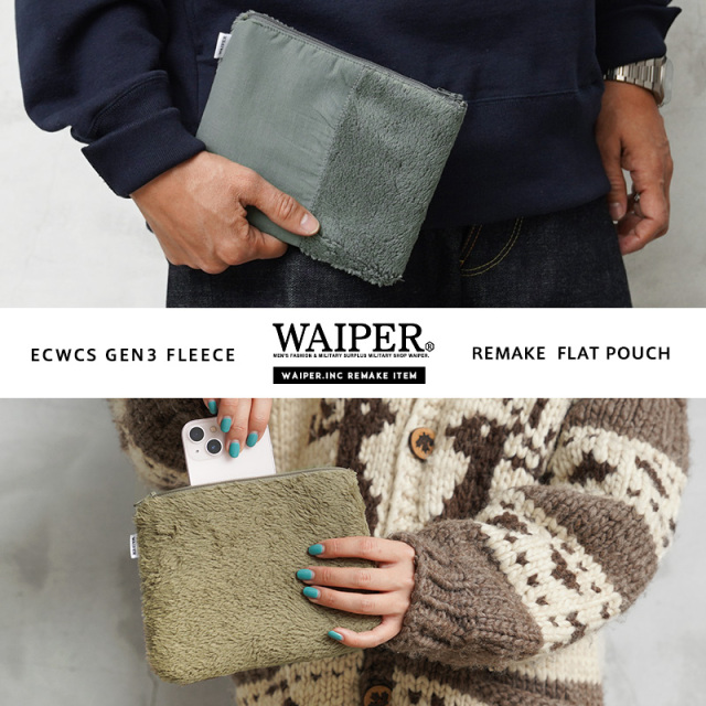 WAIPER.inc 実物 米軍 ECWCS Gen3フリース リメイク フラットポーチ【キャンペーン対象外】【I】 ミリタリー
