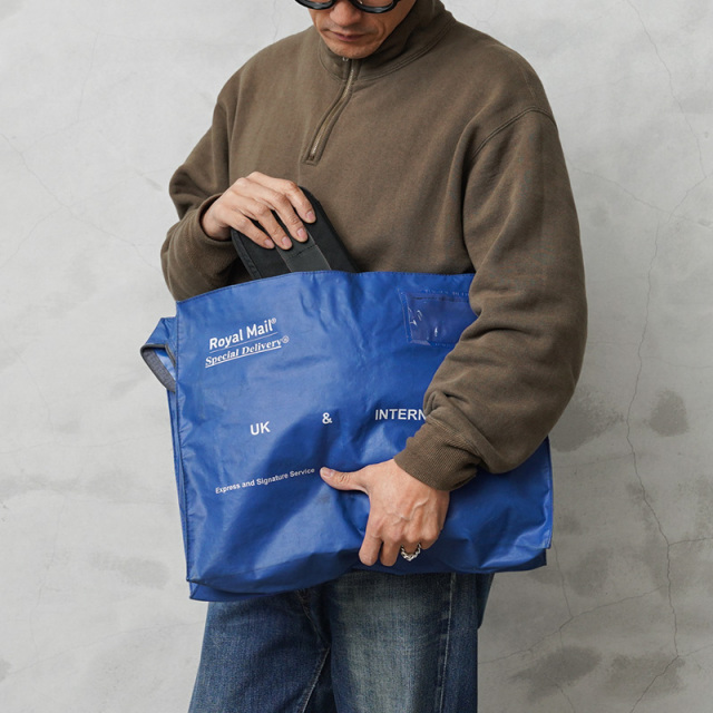 実物 USED イギリス ROYAL MAIL ロイヤルメール スペシャルデリバリー バッグ ブルー PATTERN【B】【キャンペーン対象外】【I】ミリタリー