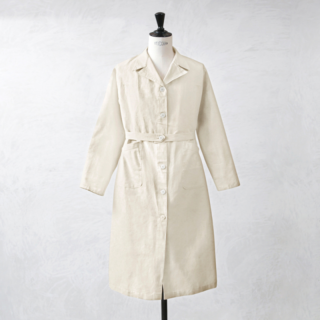 ☆今だけ15%OFF☆実物 新品 デッドストック フランス軍 レディース リネン メディカルコート【キャンペーン対象外】【I】ミリタリー