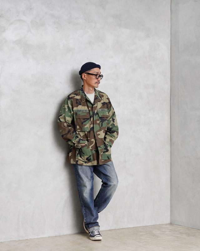 【Ｌ】supreme bdu jacket ミリタリー カモフラ ALHA 迷彩 MILITARY 実物 USED 米軍 BDU WOODLAND CAMO ジャケット 中期型