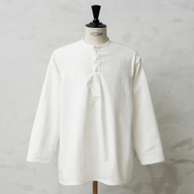 ★割引中15％OFF★実物 新品 デッドストック ロシア軍 70s ヘンリーネック スリーピングシャツ ホワイト【キャンペーン対象外】【I】ミリタリー