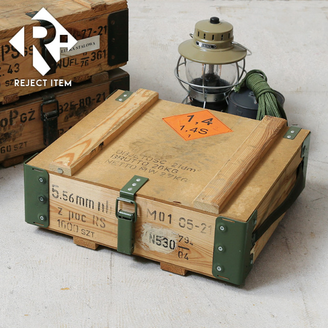 リジェクト 訳あり品 実物 USED ポーランド軍 アンモボックス ウッド メタルフレーム 弾薬箱【キャンペーン対象外】【I】 ミリタリー