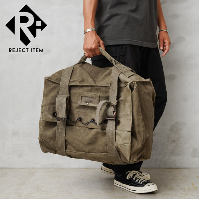 リジェクト 訳あり品 実物 USED イタリア軍 80s ヘビーキャンバス ダッフルバッグ【キャンペーン対象外】【I】 ミリタリー