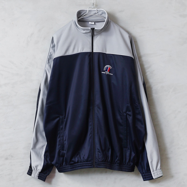 実物 新品 デッドストック フランス軍 ARMEE DE TERRE トレーニングジャケット ライトグレー×ネイビー【キャンペーン対象外】【I】ミリタリー