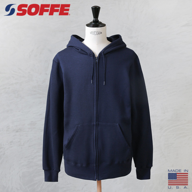 ★カートで割引対象品★SOFFE ソフィー 9477NX OFFICIAL U.S.NAVY UNIFORM フィジカル トレーニング スウェット ジップ フーディ SOLID　MADE IN USA【T】