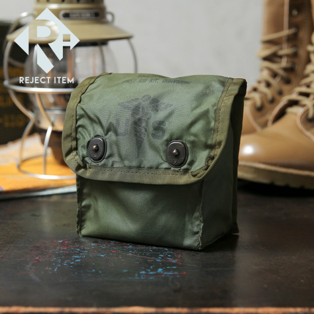 リジェクト 訳あり品 実物 USED 米軍 FIRST AID KIT INDIVIDUAL ポーチ【キャンペーン対象外】【I】 ミリタリー