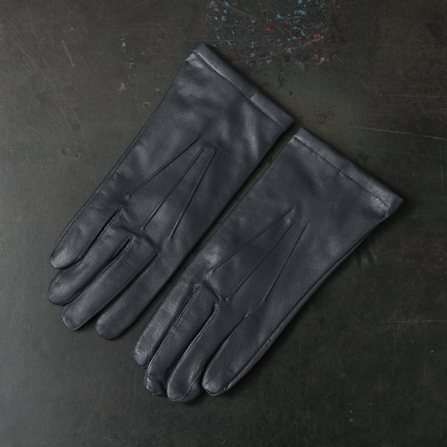 実物 新品 デッドストック チェコ軍 レザーグローブ グレー