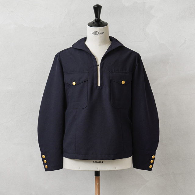 実物 新品 デッドストック スウェーデン海軍 ギャバジン セーラー ジャケット フラップポケット【キャンペーン対象外】【I】ミリタリー