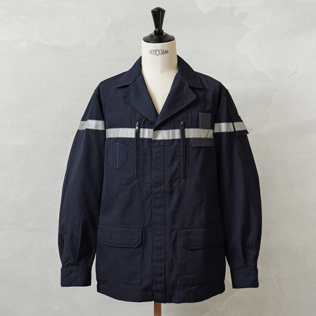 実物 新品 デッドストック フランス軍 ファイヤーマン ジャケット ネイビー ジッパーフロント【キャンペーン対象外】【I】 ミリタリー