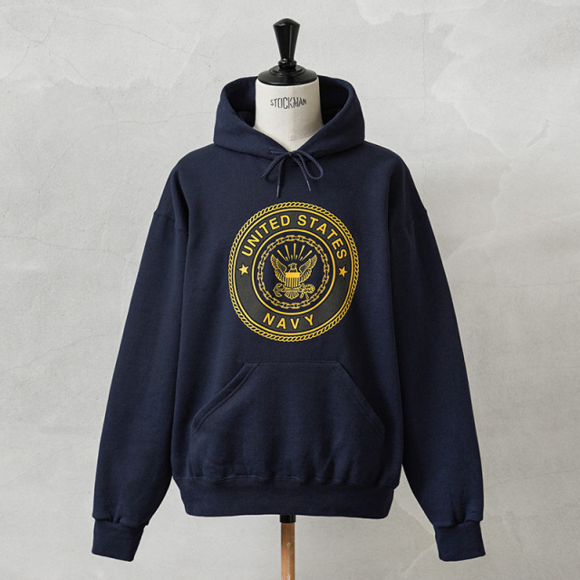 デッドストック 米軍 U.S.NAVY オフィシャルライセンス トレーニング用 プルオーバー スウェットフーディ MADE BY SOFFE【キャンペーン対象外】【I】ミリタリー