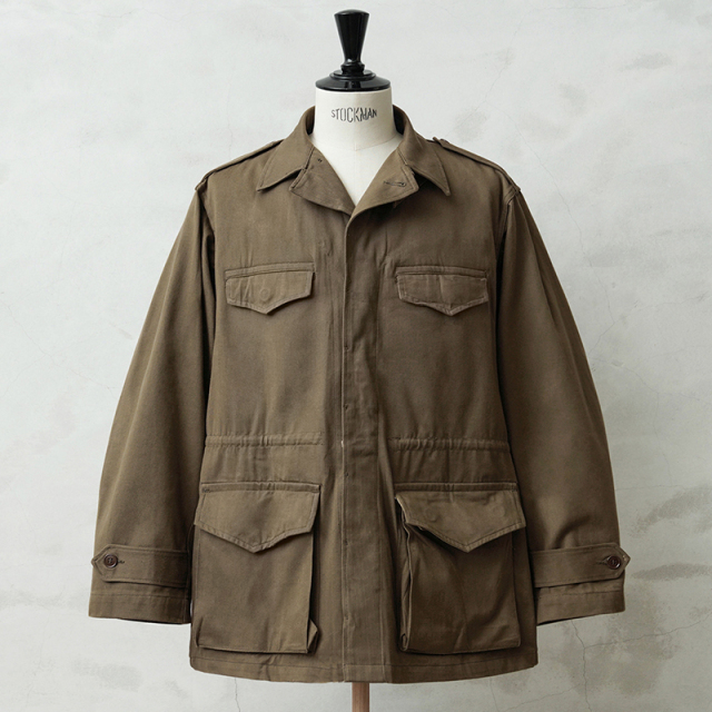 実物 新品 デッドストック フランス軍 後期型 M-47 フィールドジャケット HBT（ヘリンボーンツイル）【キャンペーン対象外】【I】ミリタリー