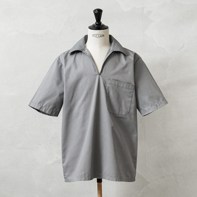 デッドストック MADE IN USA ツイル プリズナー ワークシャツ GRAY【キャンペーン対象外】【I】