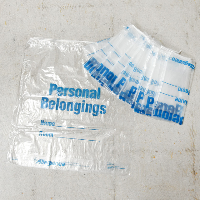 デッドストック アメリカ PATIENT BELONGINGS クリアバッグ 10枚セット【キャンペーン対象外】【T】