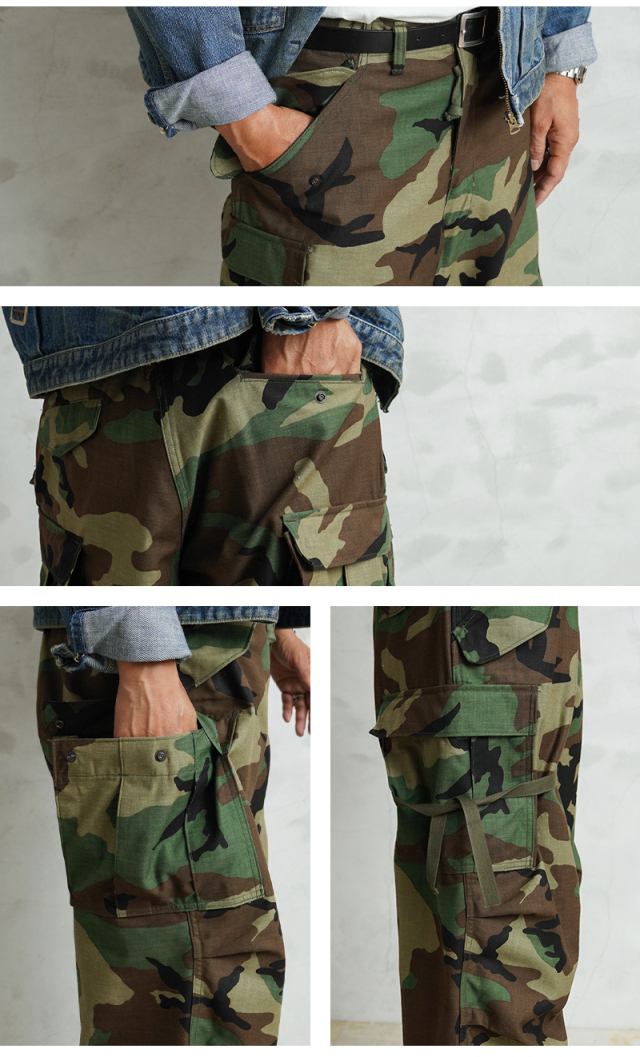 USミリタリー　デッドストック　M-65パンツ　ウッドランドカモ　M-S 実物 新品 デッドストック 米軍 M-65フィールドカーゴパンツ
