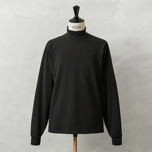 実物 新品 デッドストック 米軍 MOCK TURTLENECK 長袖 アンダーシャツ BLACK【キャンペーン対象外】【I】 ミリタリー