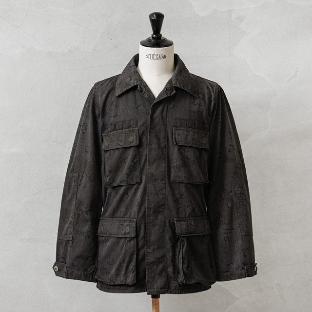 ☆今だけ15%OFF☆実物 USED 米軍 6Cデザート（チョコチップ）カモ BDUジャケット BLACK染め【キャンペーン対象外】【I】