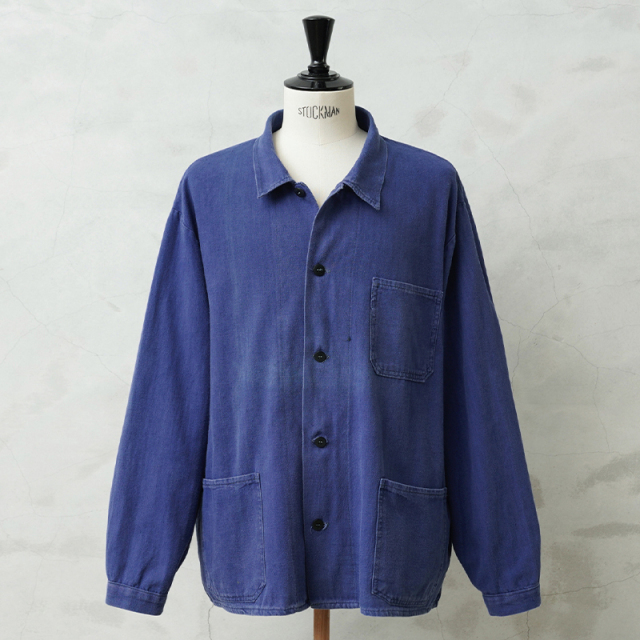 ☆今だけ15%OFF☆実物 USED オーストリア軍 ヘリンボーンツイル ブルーワークジャケット【キャンペーン対象外】【I】