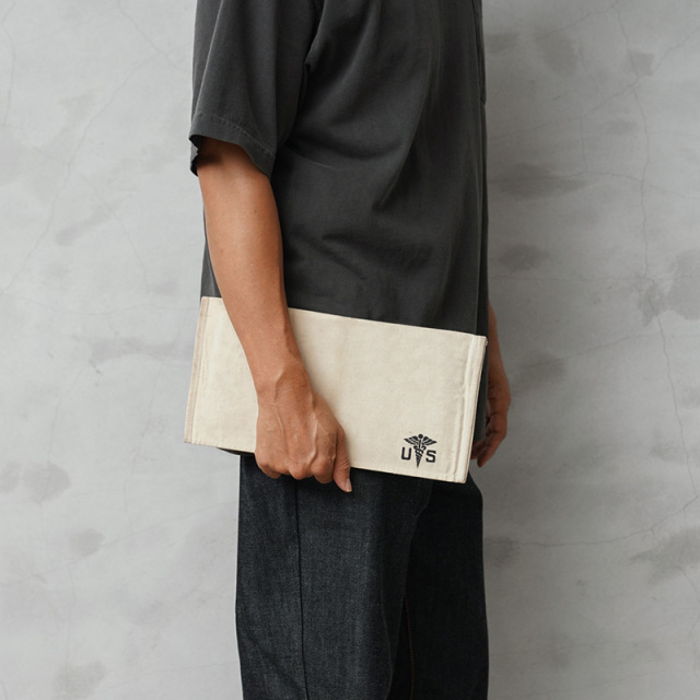 実物 新品 デッドストック 米軍 コットンリネン メディカルポーチ 外側ステンシル【キャンペーン対象外】【T】 ミリタリー