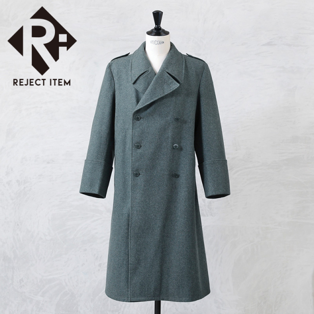 リジェクト 訳あり品 実物 USED スイス軍 後期型 ブルーグレー ウール ロングコート【キャンペーン対象外】【I】