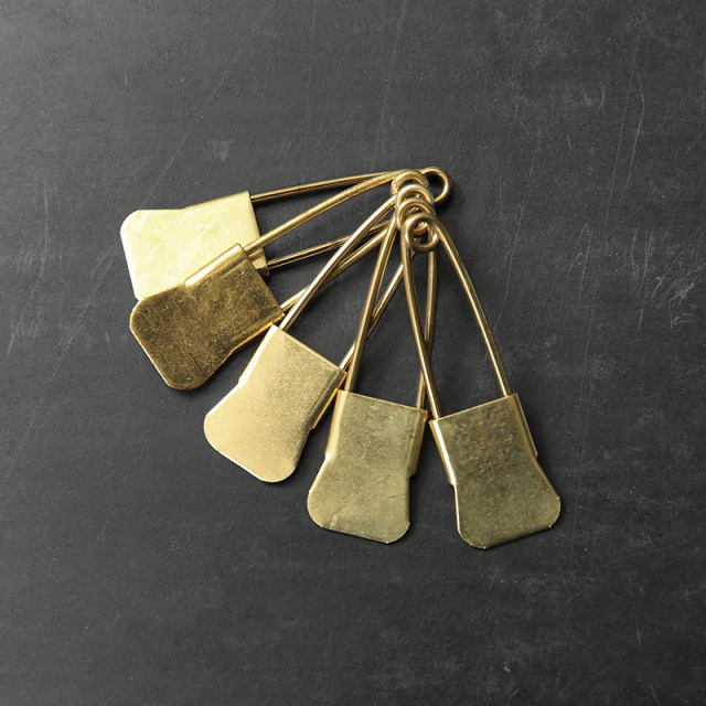 実物 新品 デッドストック 米軍 1970～1980’s ヴィンテージ 真鍮製 ランドリーピン BLANK 5本セット【キャンペーン対象外】【I】