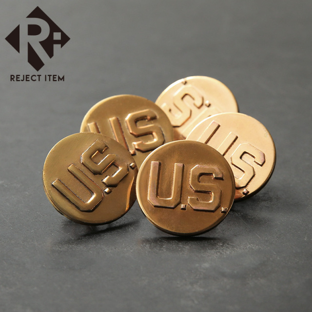 【ネコポス便対応】リジェクト 訳あり品 実物 新品 デッドストック 米軍 WW II ヴィンテージ U.S. 襟章 カラーディスク バッジ SMOOTH【キャンペーン対象外】【T】