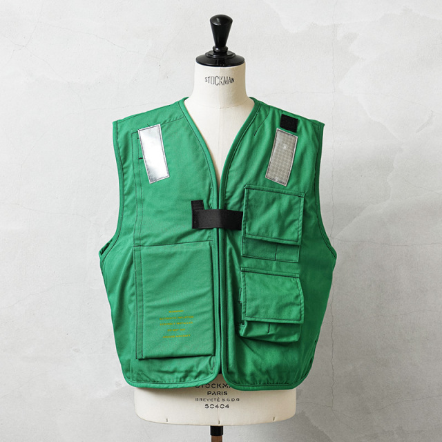 実物 新品 デッドストック 米軍 ライフプリザーバーベスト FLIGHT DECK ベスト GREEN【キャンペーン対象外】【I】