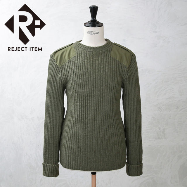 リジェクト 訳あり品 実物 USED イギリス軍 コマンドセーター OLIVE【キャンペーン対象外】【I】