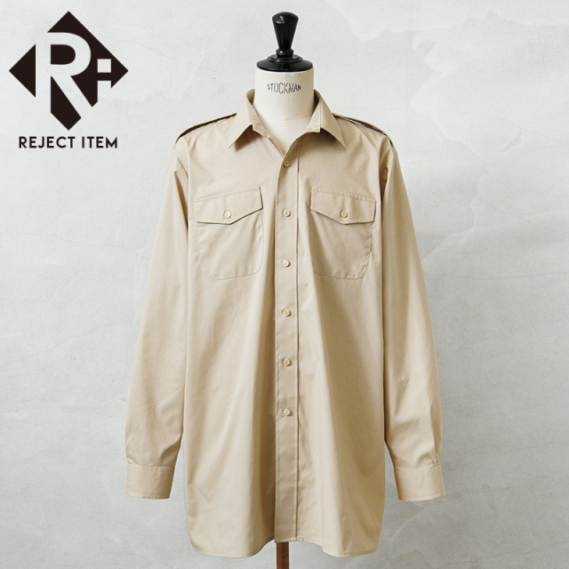 リジェクト 訳あり品 実物 新品 デッドストック イギリス軍 FAWN ARMY ALL RANKS ロングスリーブシャツ【キャンペーン対象外】【I】