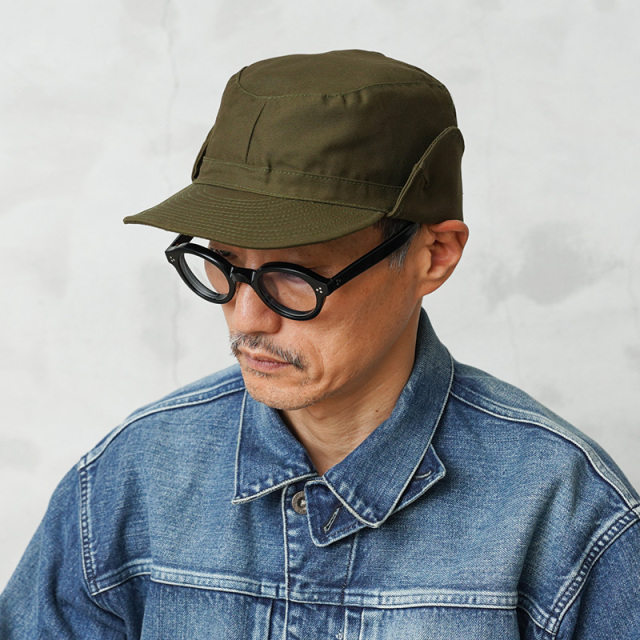 実物 新品 デッドストック スウェーデン軍 パイロットサマーキャップ オリーブブラウン【キャンペーン対象外】【I】