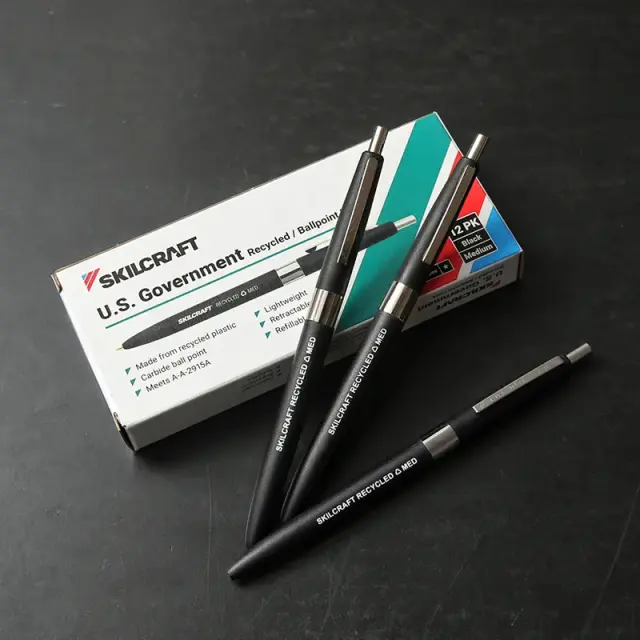 実物 新品 デッドストック 米軍 SKILCRAFT社製 U.S. Government Recycld ボールペン 1ダース（12本セット）【キャンペーン対象外】【I】