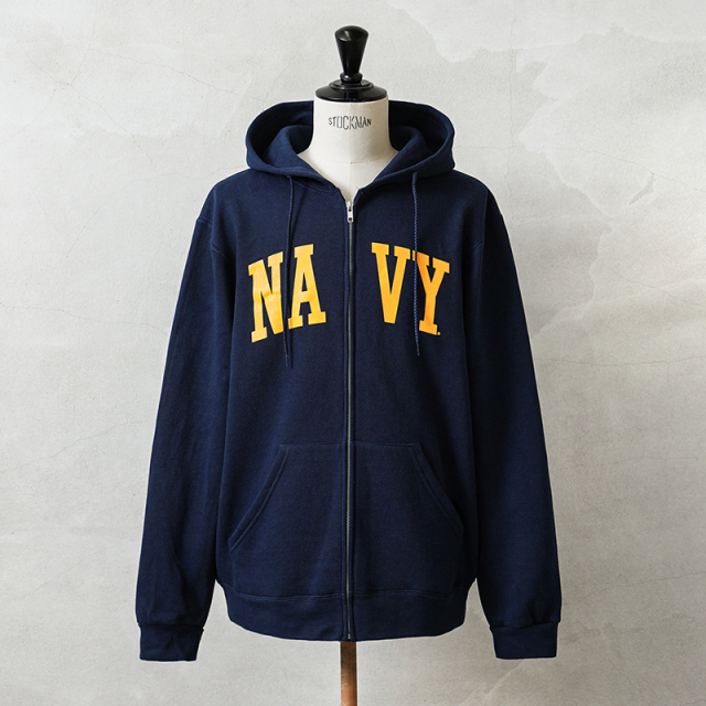 新品 米軍 U.S.NAVY オフィシャルライセンス トレーニング スウェット ジップ フーディ NAVY【キャンペーン対象外】【I】