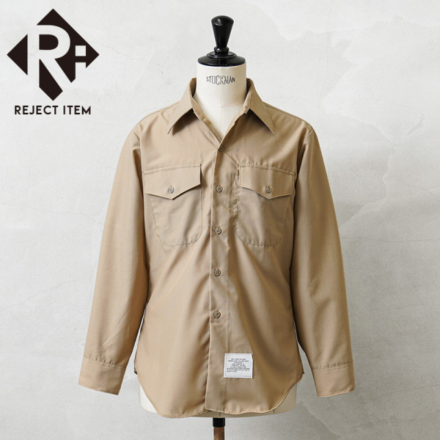 リジェクト 訳あり品 米軍 USMC トロピカル ロングスリーブ オフィサーシャツ インストラクションラベル【キャンペーン対象外】【I】