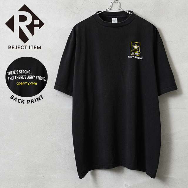 リジェクト 訳あり品 USED 米軍 U.S.ARMY オフィシャルライセンス リクルーティング バックプリント Tシャツ THERE’S STRONG. #8【キャンペーン対象外】【I】