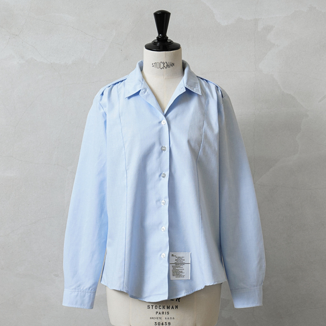 実物 USED 米軍 USAF レディース ロングスリーブ シャツ ブルー【キャンペーン対象外】【I】