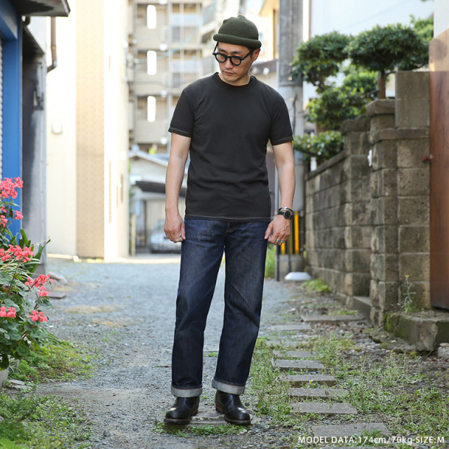 米軍 クルーネック 半袖Tシャツ BLACK染め 軍服 ミリタリー