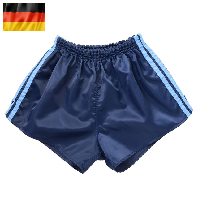 ★割引中15％OFF★【ネコポス便対応】実物 新品 ドイツ軍 サイドライン トレーニングショーツ BLUE ミリタリーファッション 軍パン 軍服【キャンペーン対象外】【T】