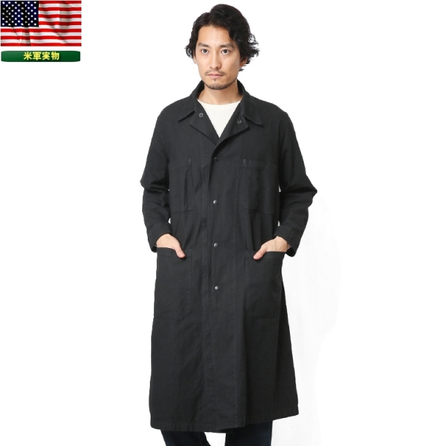 実物 新品 米軍 FOOD INSPECTOR スモックコート BLACK染め ミリタリーコート 米軍放出品 ミリタリーファッション 軍服【キャンペーン対象外】【T】