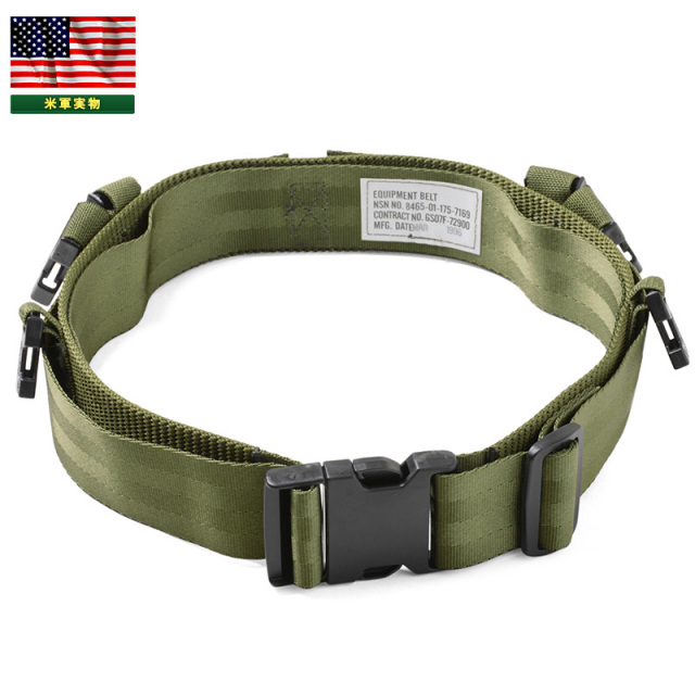 実物 新品 米軍 INDIVIDUAL EQUIPMENT ベルト OD 米軍放出品【キャンペーン対象外】【T】ミリタリー