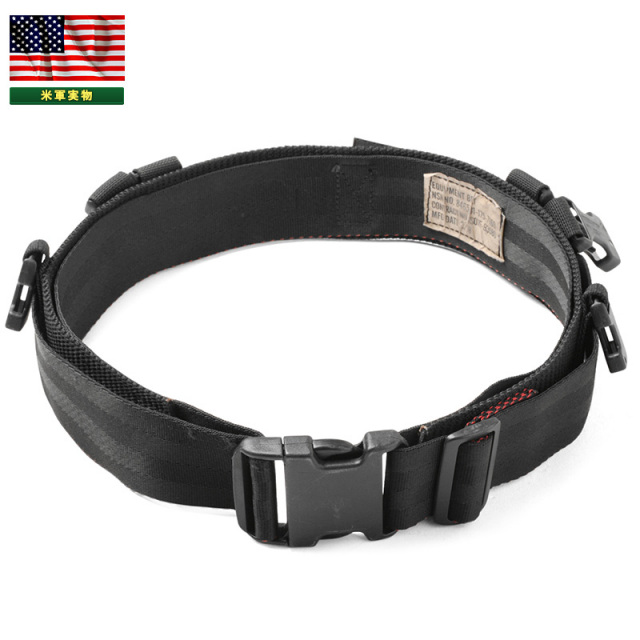 実物 米軍 INDIVIDUAL EQUIPMENT ベルト BLACK USED 米軍放出品【キャンペーン対象外】【T】ミリタリー