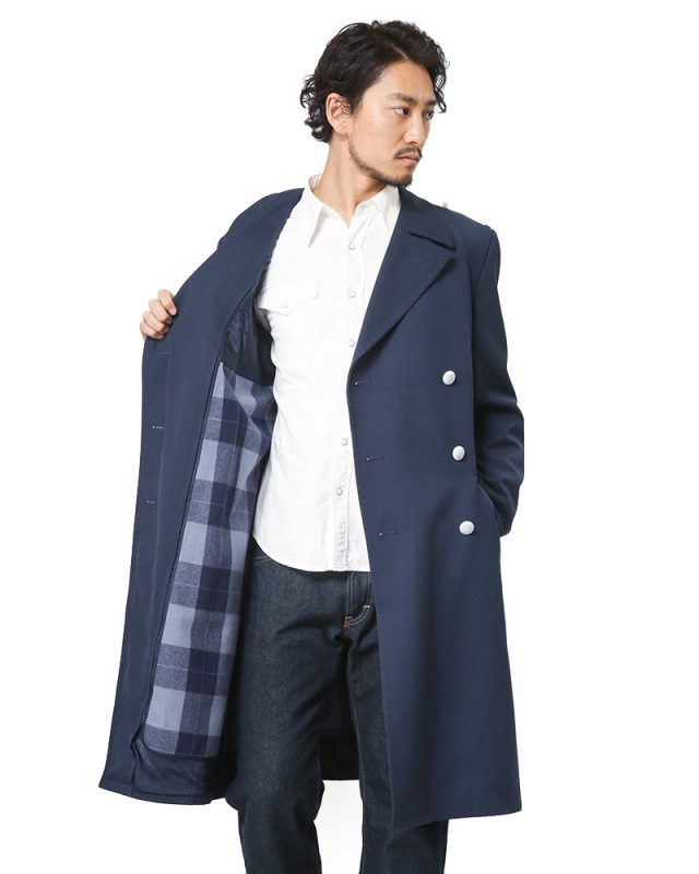 食品・日用品 半額ストア ドイツ軍 エアフォース ブルーオーバーコート 軍放出品 ジャケット・アウター