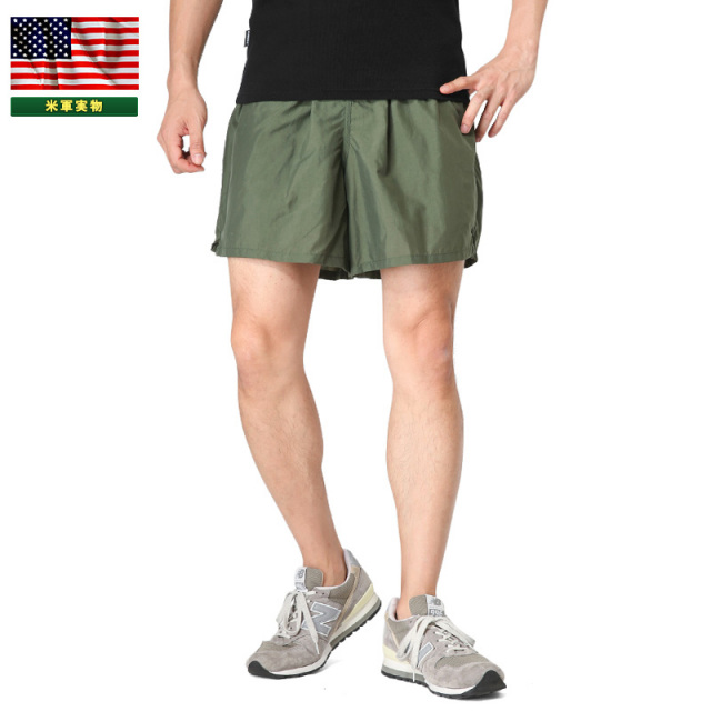 実物 新品 米軍 U.S.NAVY GP TRUNKS トレーニングショーツ OD 米軍放出品 ミリタリーファッション 軍パン 軍服【キャンペーン対象外】【T】