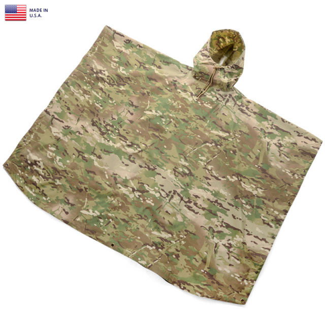 ★カートで割引対象品★新品 米軍 OCPポンチョ MADE IN USA ミリタリー【T】