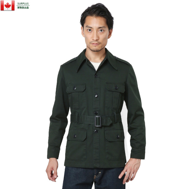 実物 USED カナダ軍 4ポケット BUSH ジャケット ミリタリージャケット ミリタリーファッション 軍服【キャンペーン対象外】【T】