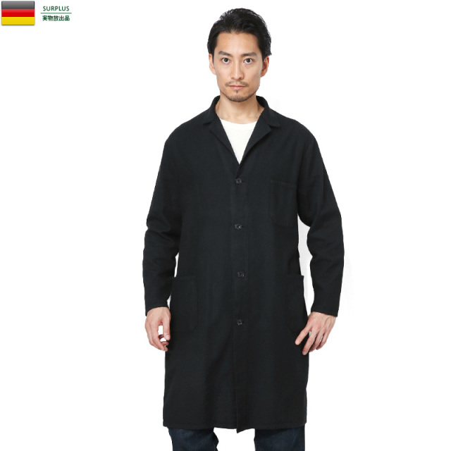 実物 ドイツ軍 ショップコート BLACK染め ミリタリーファッション 軍服【キャンペーン対象外】【T】