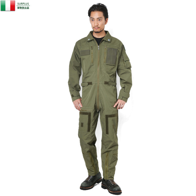 実物 新品 イタリア軍 ノーメックス フライトカバーオール（つなぎ） ミリタリーファッション 軍パン 軍服【キャンペーン対象外】【T】
