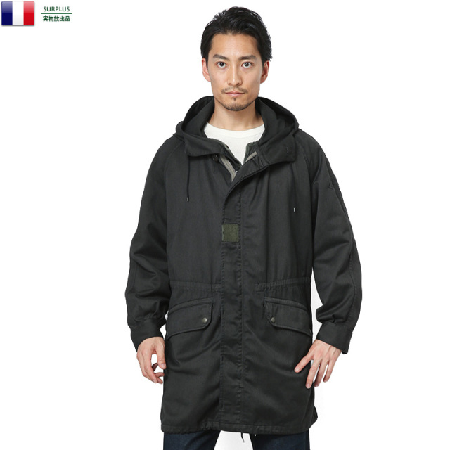 実物 フランス軍 M-64パーカーコート BLACK染め ミリタリーファッション 軍服【キャンペーン対象外】【I】