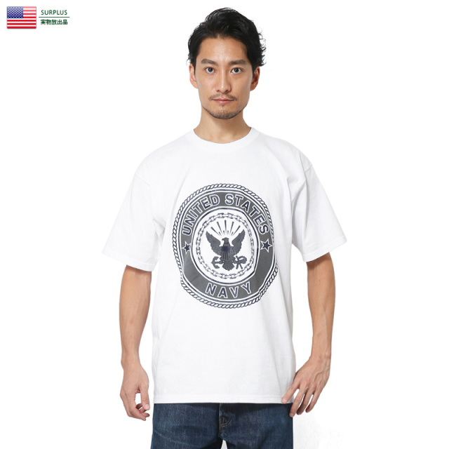 【ネコポス便対応】実物 新品 米軍 U.S.NAVY リフレクティブプリント S/S Tシャツ MADE IN USA ミリタリーファッション 軍服【キャンペーン対象外】【T】