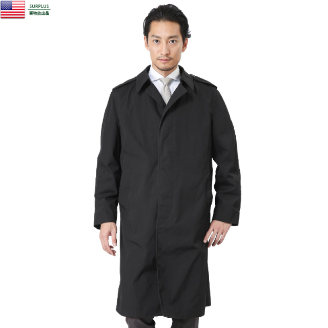 実物 USED 米軍 U.S. NAVY ブラックステンカラーコート ライナー無し【42～48サイズ】 ミリタリーコート【キャンペーン対象外】 ミリタリーファッション 軍服【I】